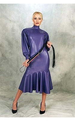 High Collar Dress with Back Zip